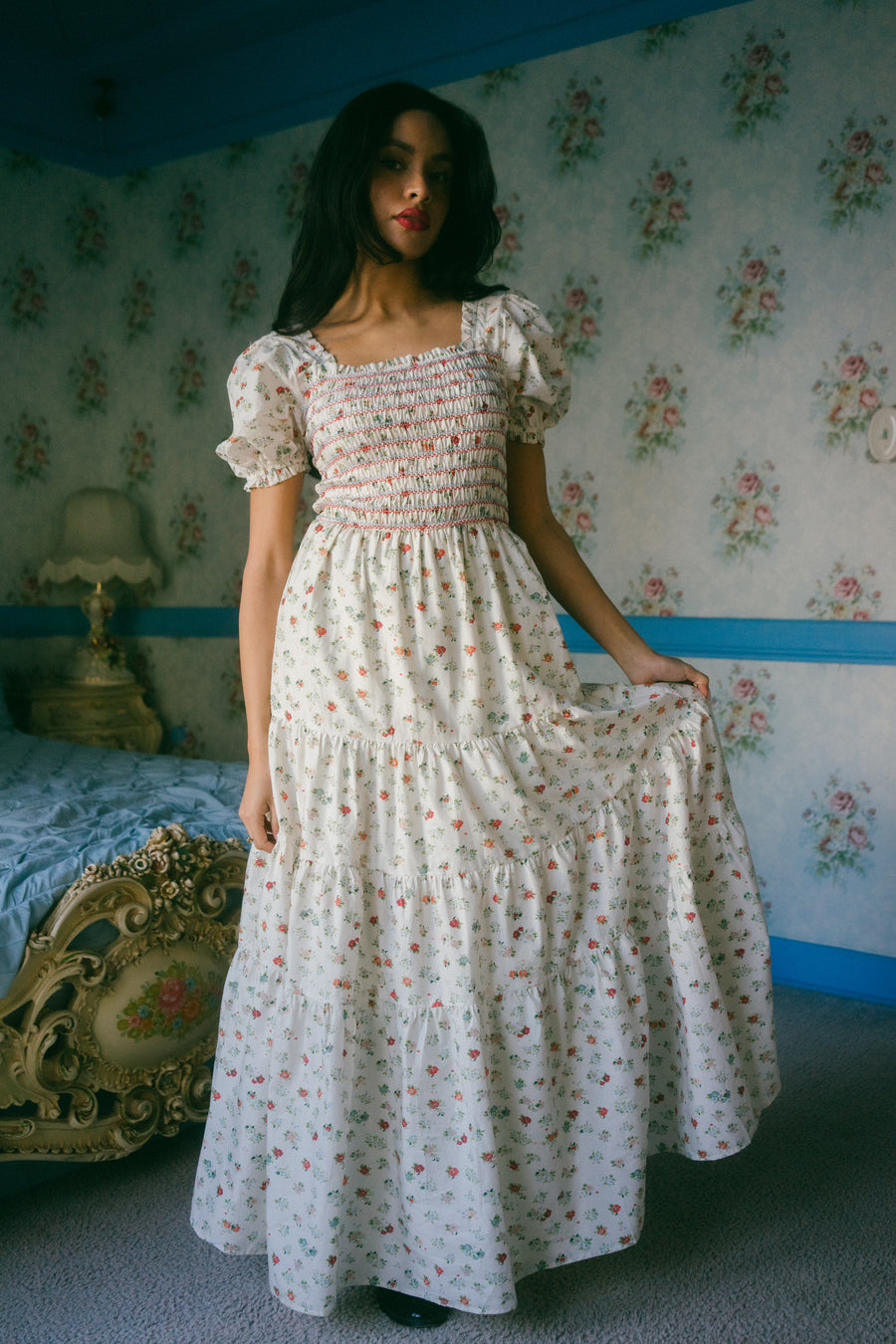 Florence Dress in Sage Garden Floral