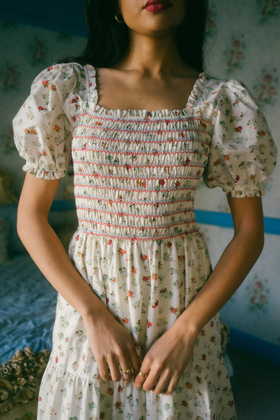 Florence Dress in Sage Garden Floral