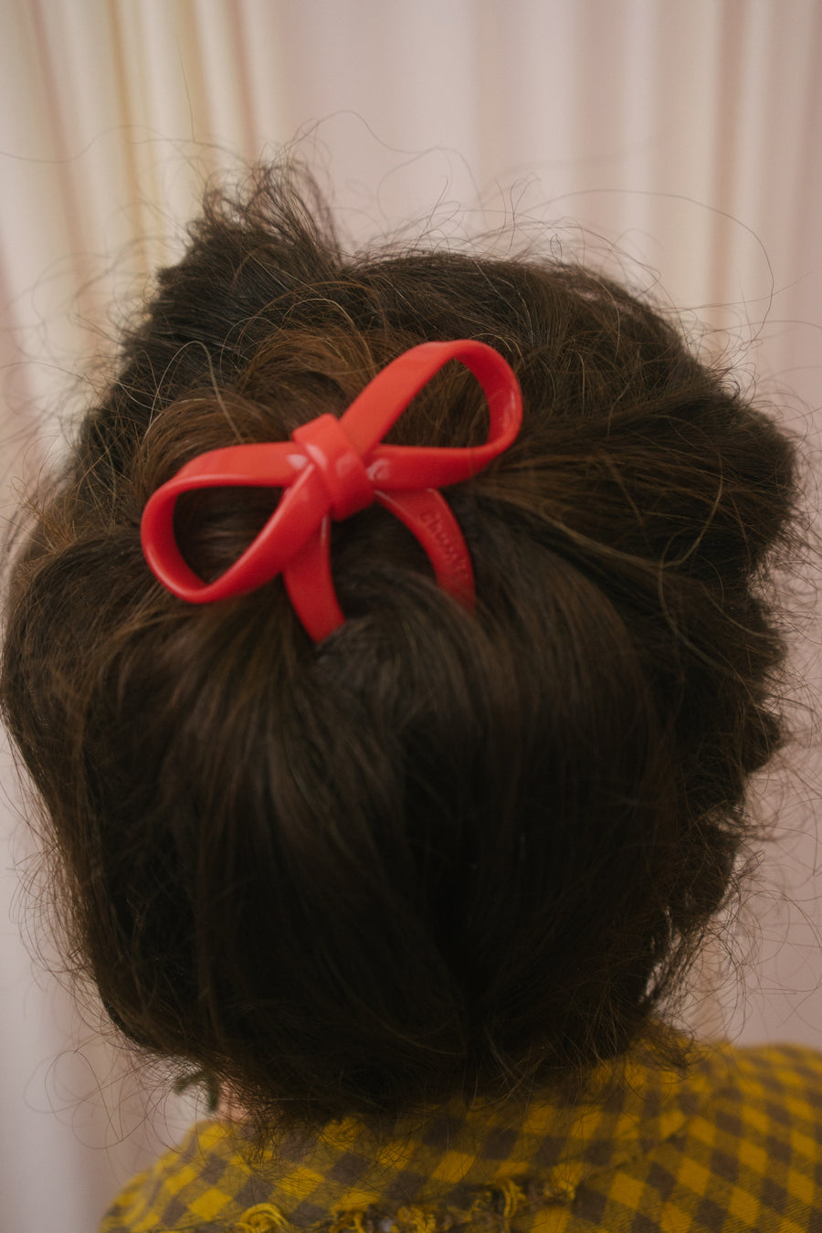 Chunks Bow Hairpin in Large Cherry