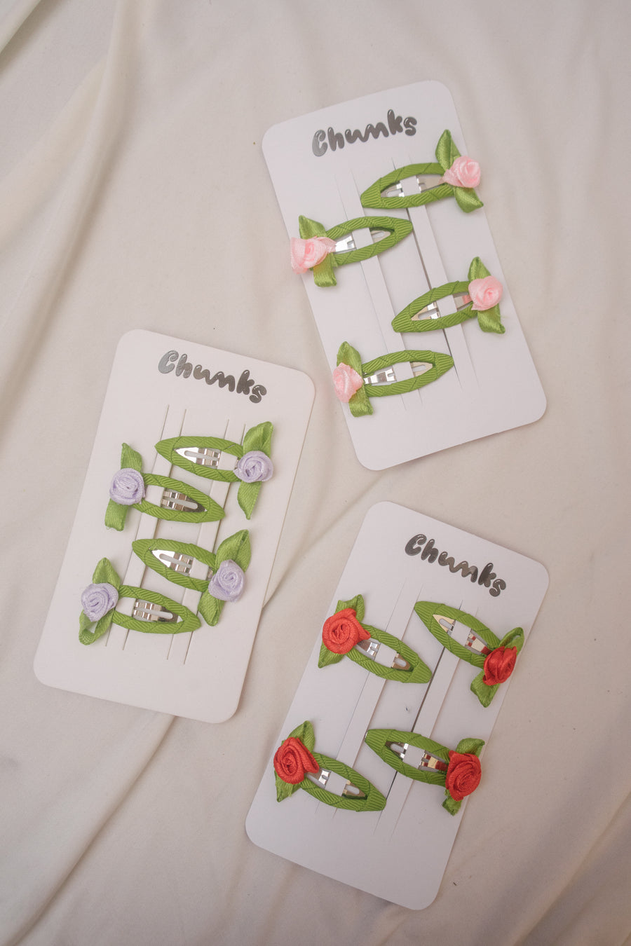 Chunks Rosette Snap Clips