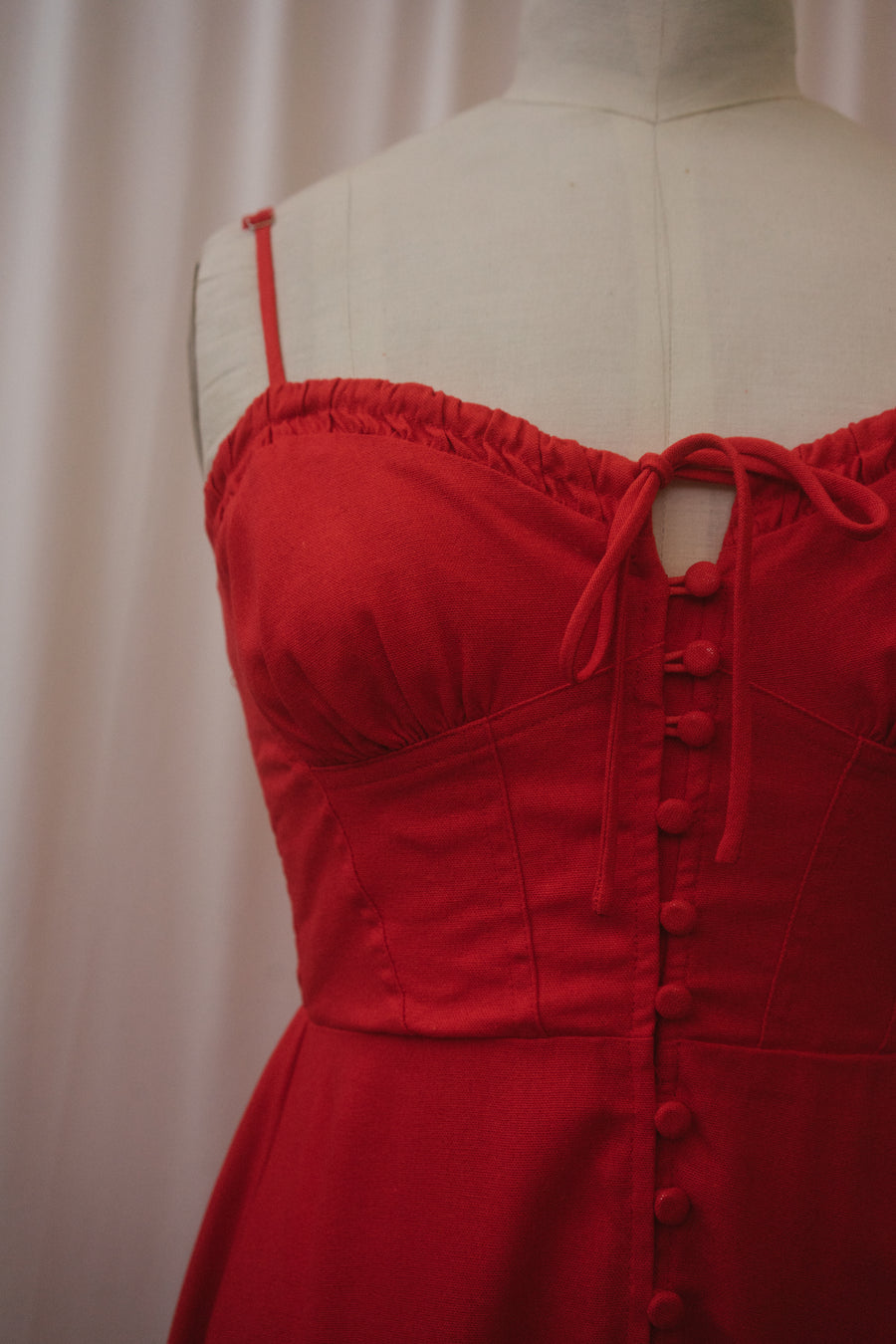 Clair Dress in Ruby