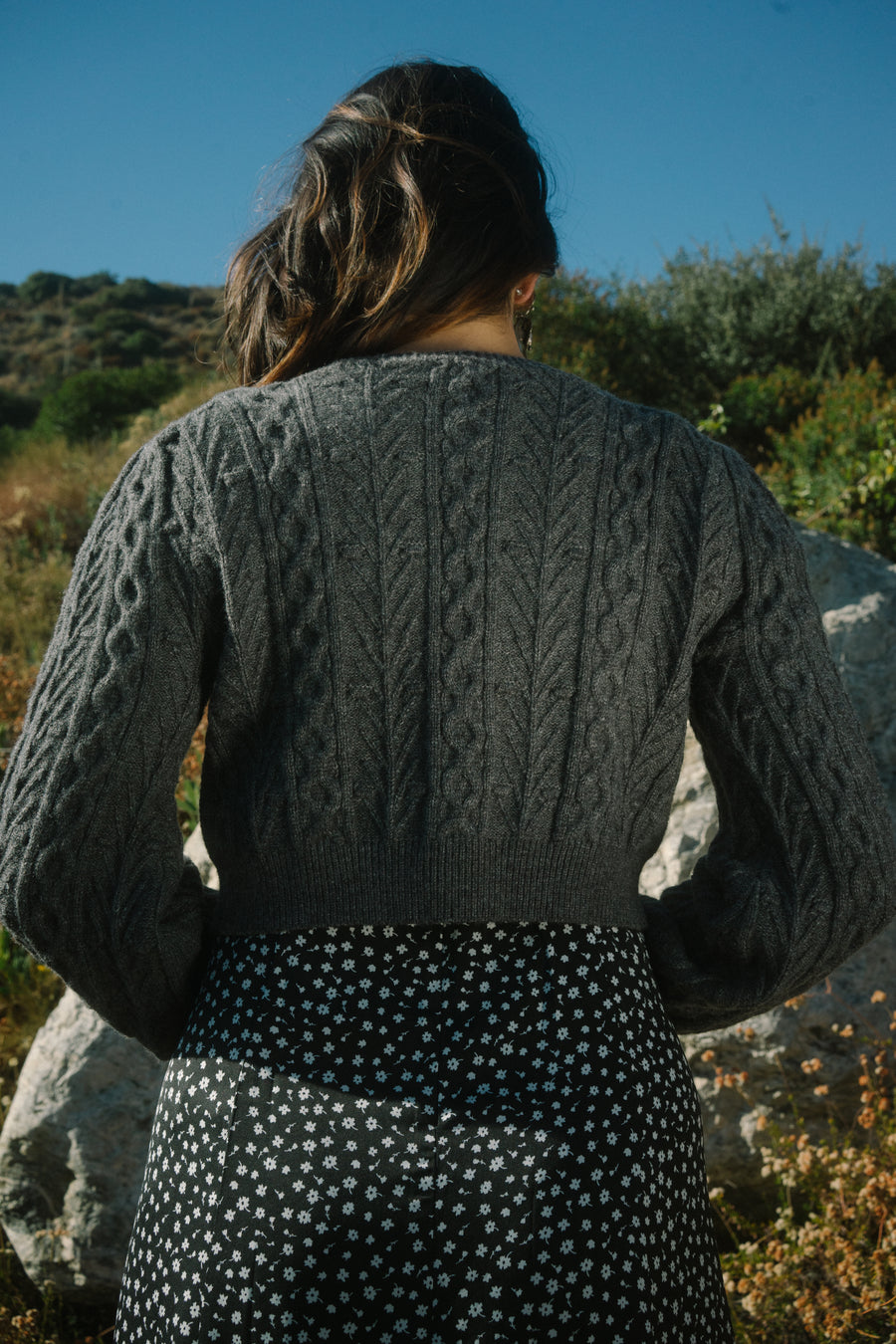 Audrey Cardigan in Charcoal