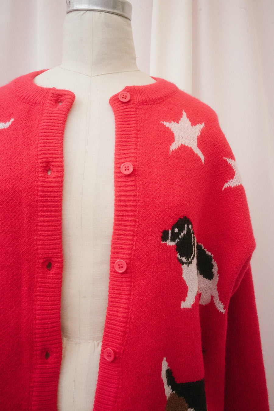 Fido Cardigan in Cherry
