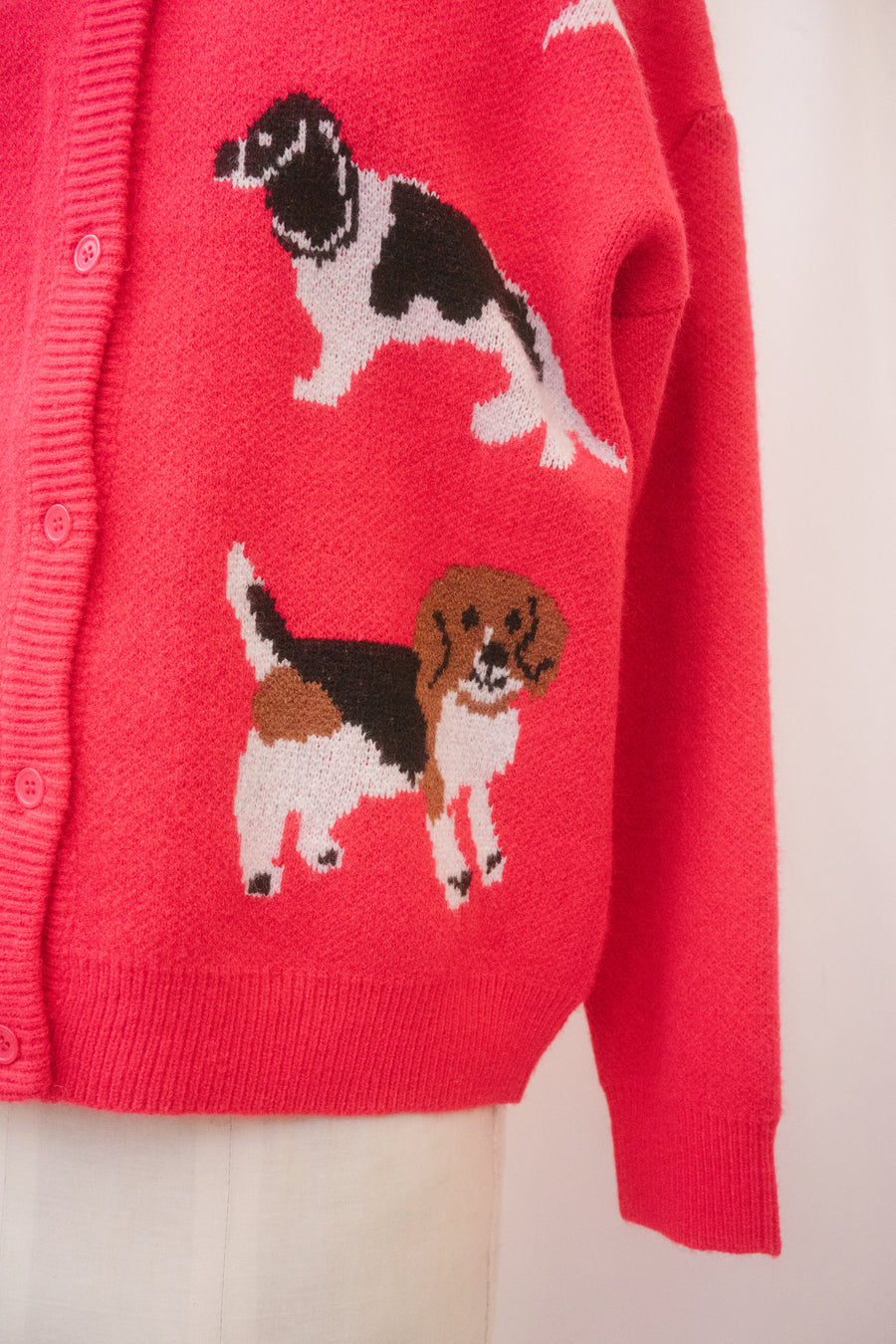 Fido Cardigan in Cherry