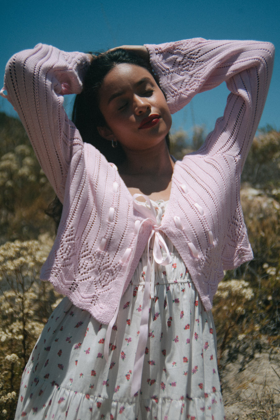 Lottie Cardigan in Bubblegum