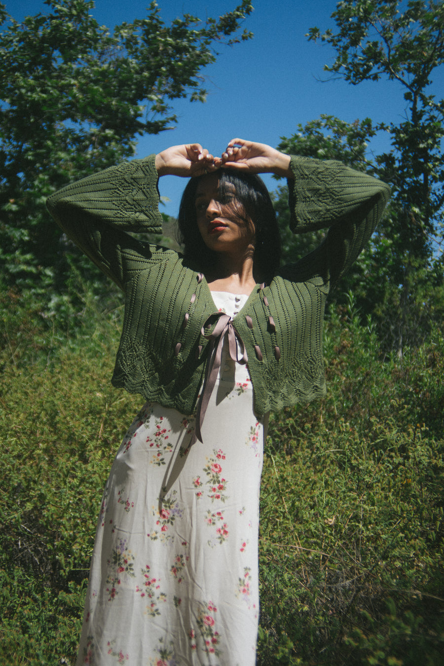 Lottie Cardigan in Forest