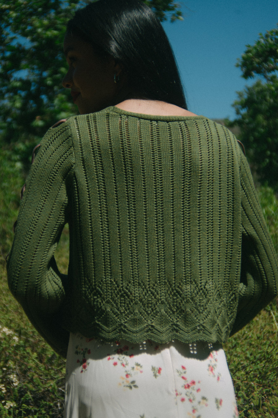 Lottie Cardigan in Forest