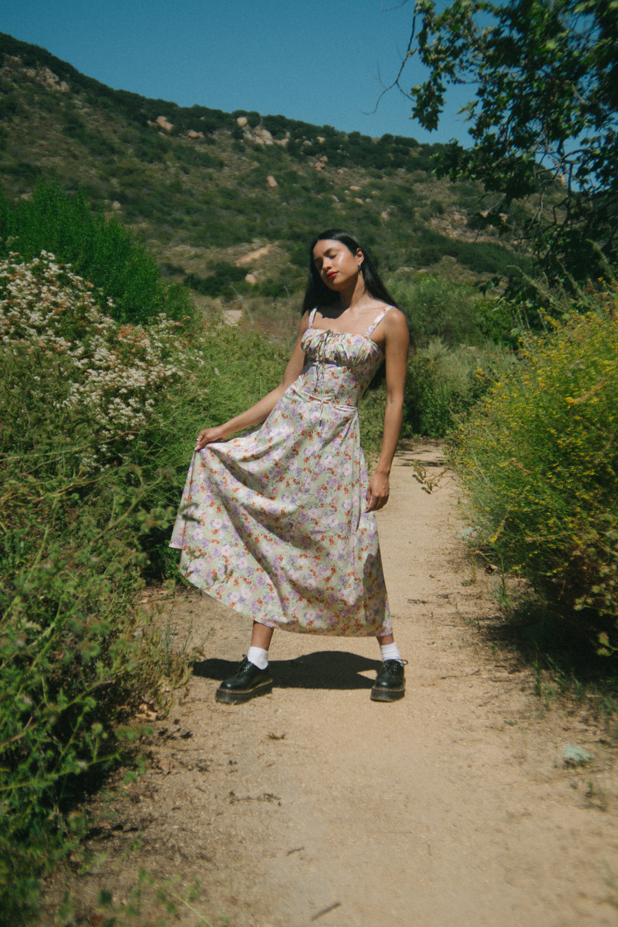 Esther Dress in Sage Garden Floral