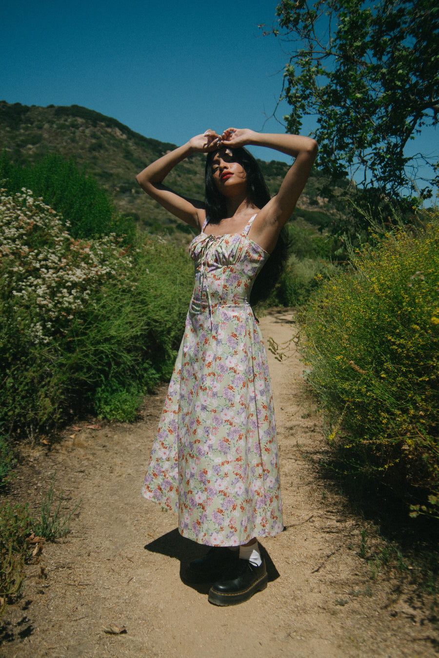 Esther Dress in Sage Garden Floral