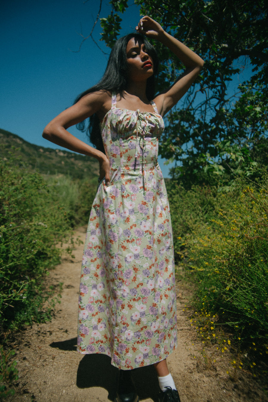 Esther Dress in Sage Garden Floral