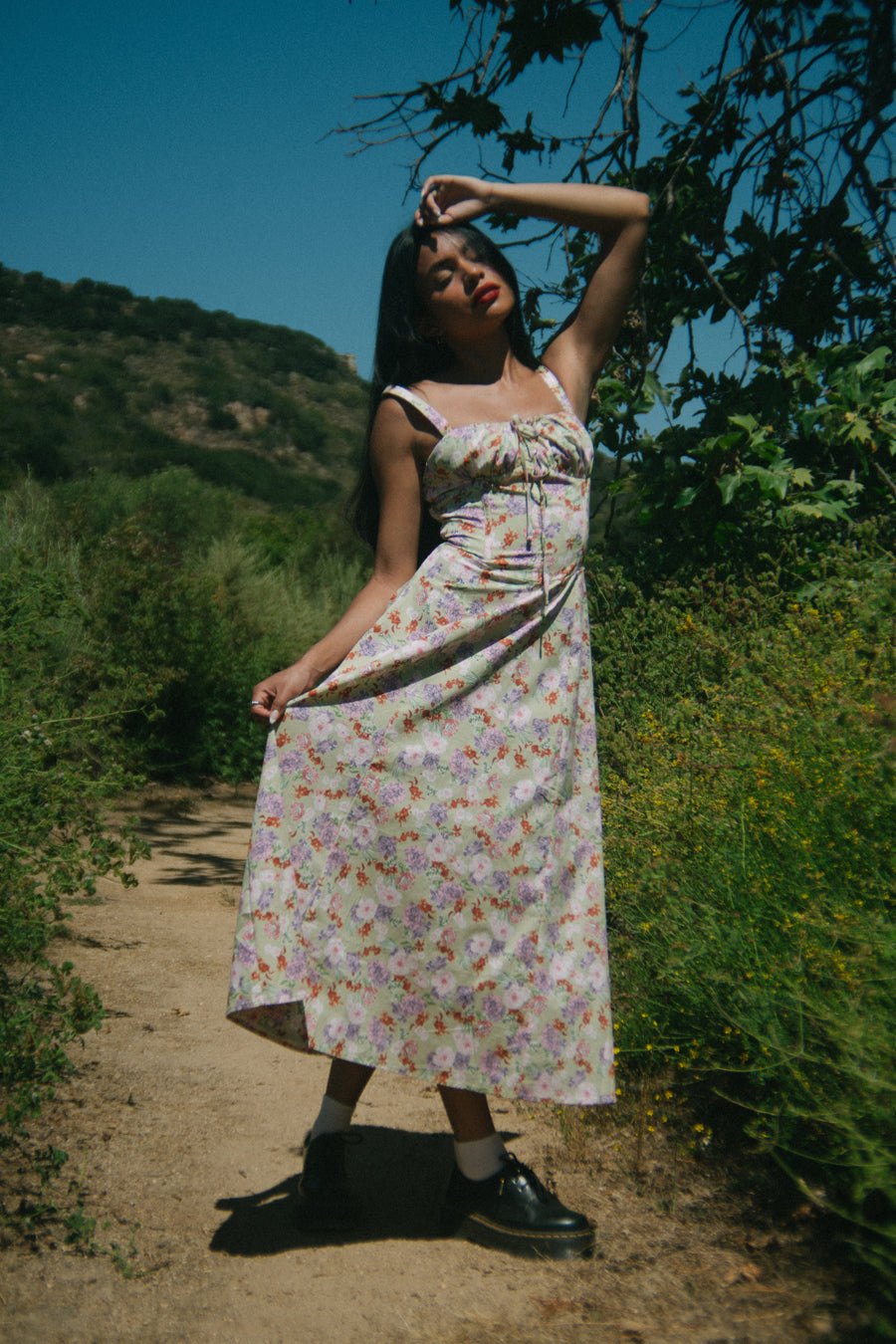 Esther Dress in Sage Garden Floral