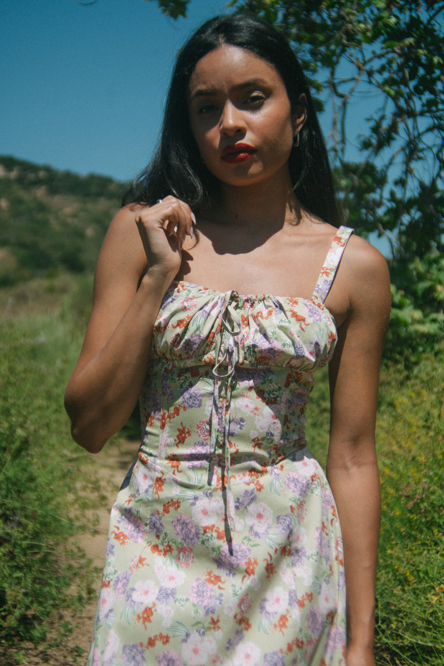 Esther Dress in Sage Garden Floral