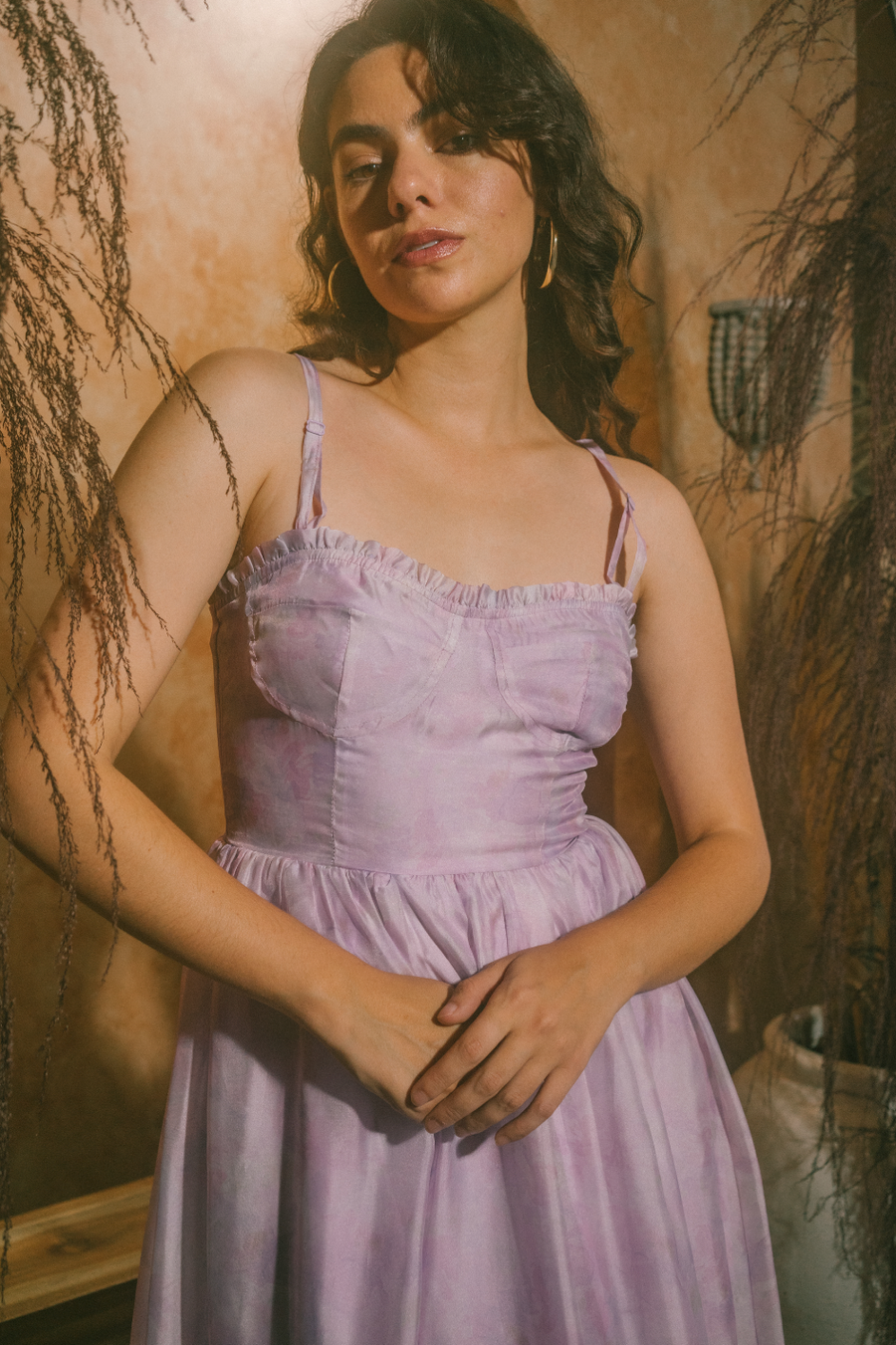 Elisabeta Dress in Watercolor Hydrangea