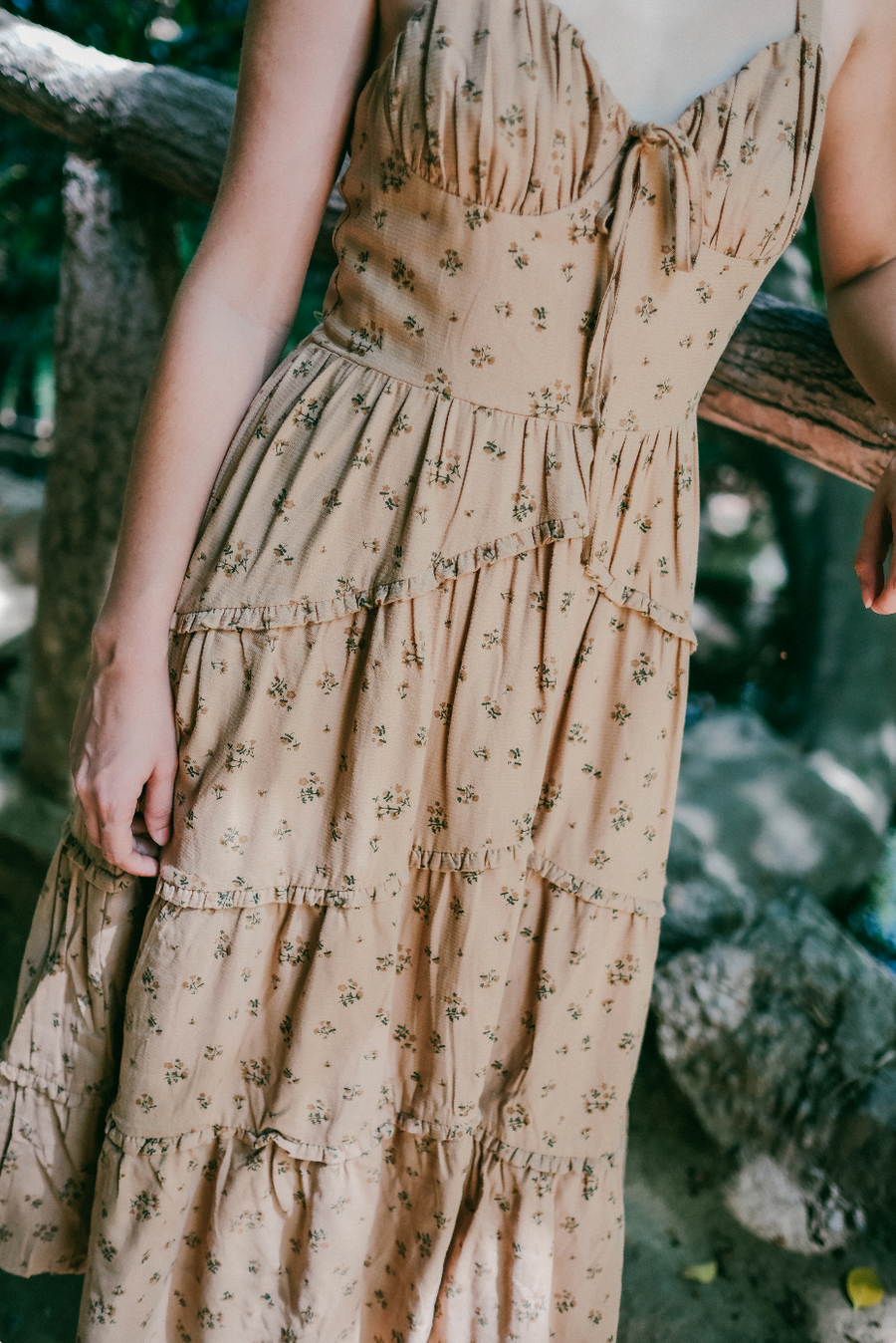 Emma Dress in Chestnut Autumn Floral