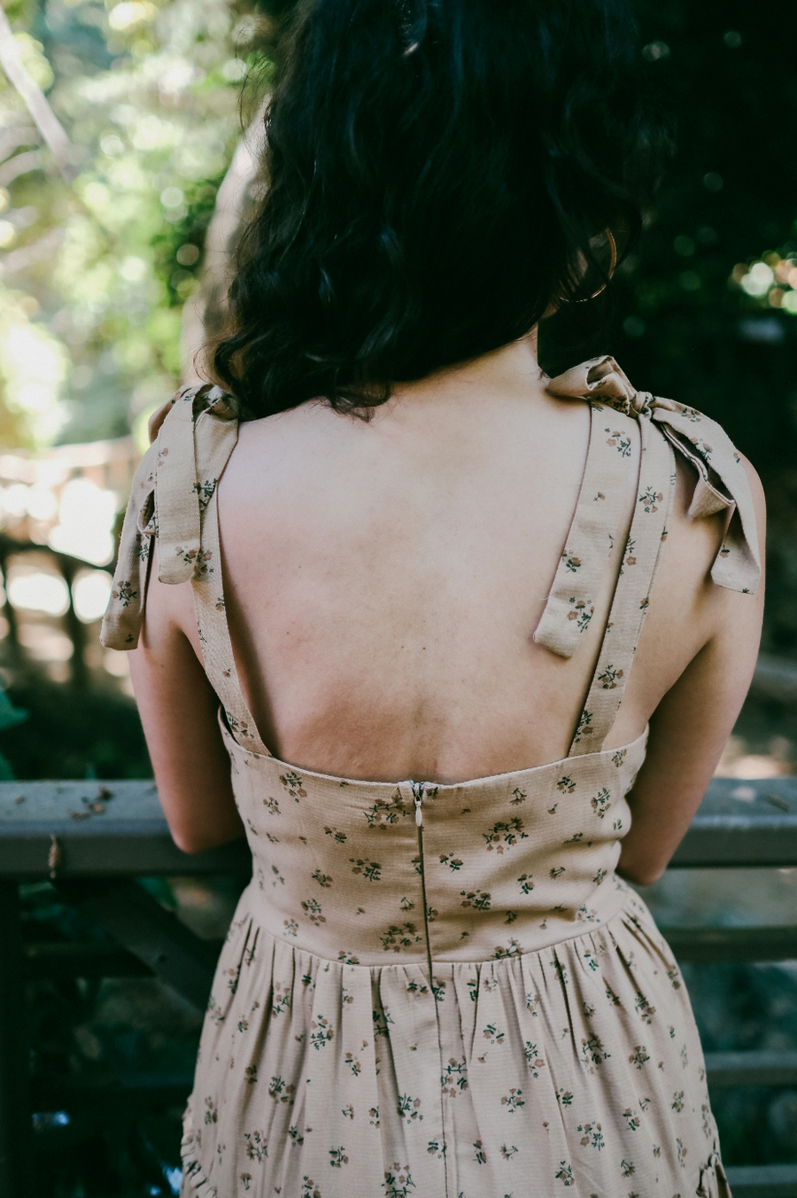 Emma Dress in Chestnut Autumn Floral