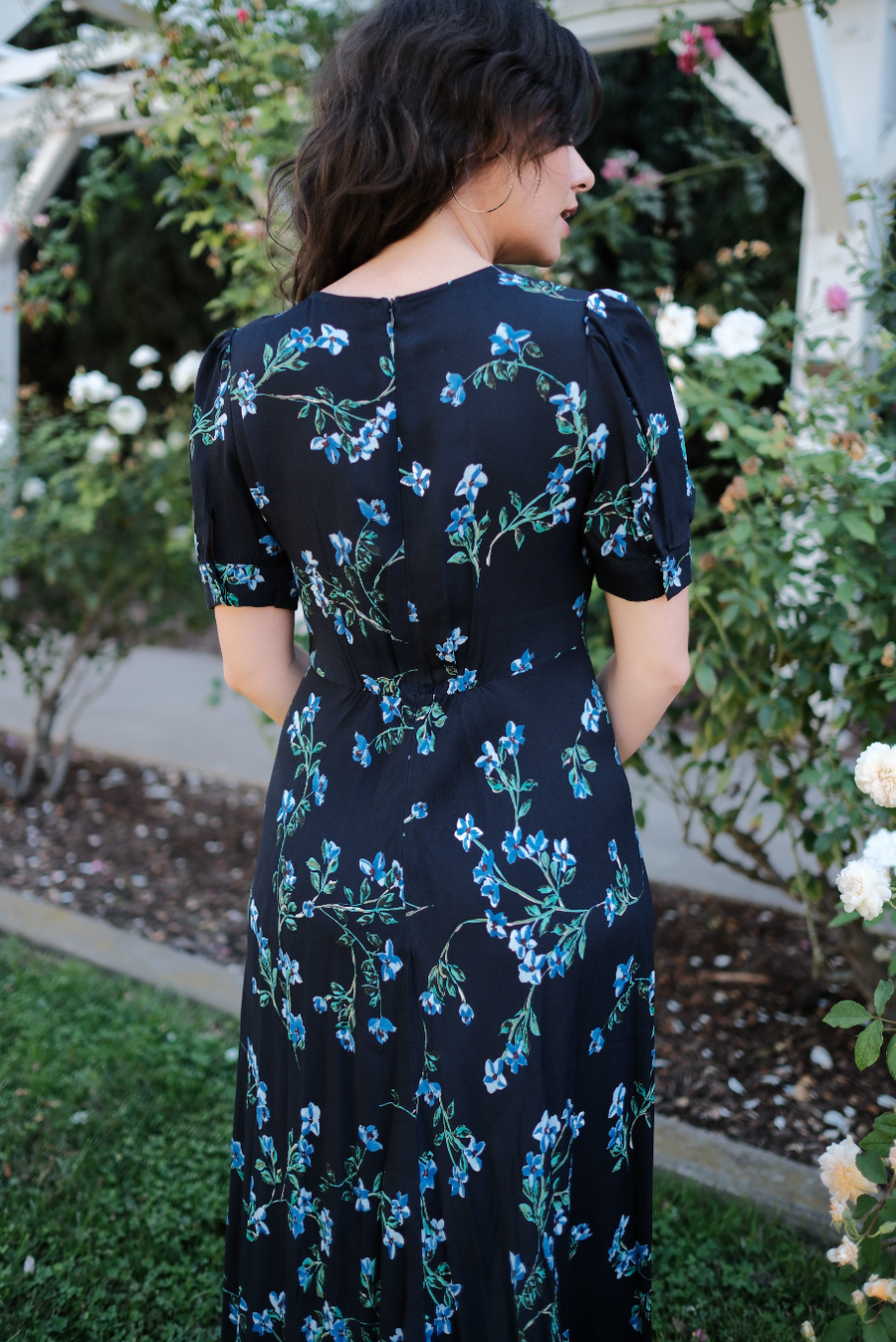 Daliya Dress in Midnight Sky Floral