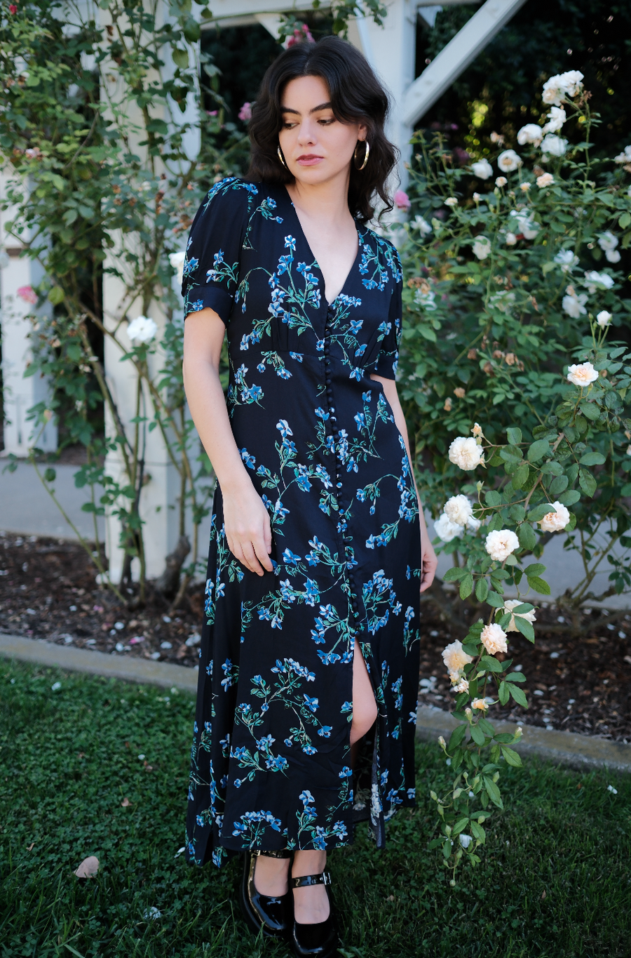 Daliya Dress in Midnight Sky Floral