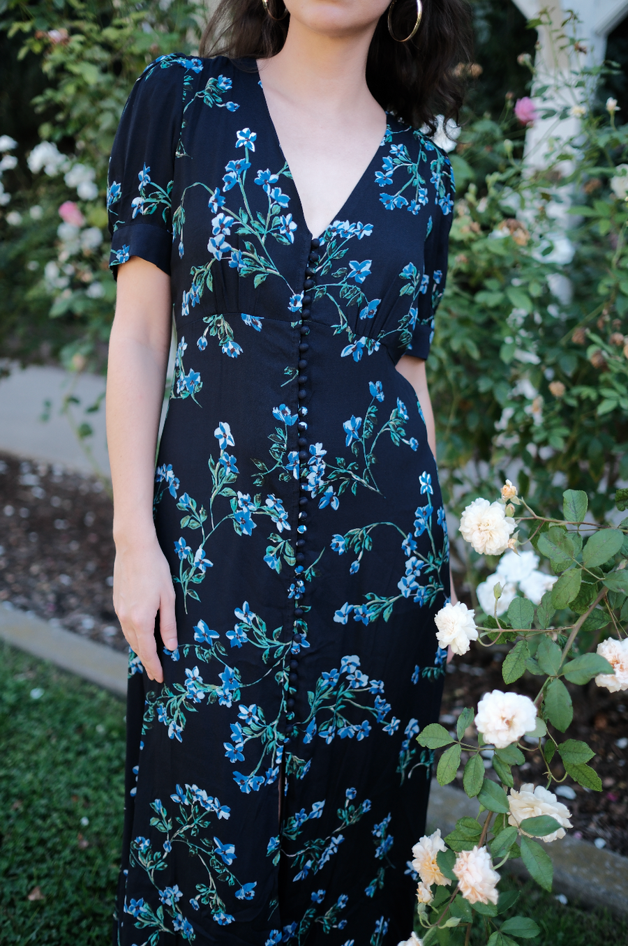 Daliya Dress in Midnight Sky Floral