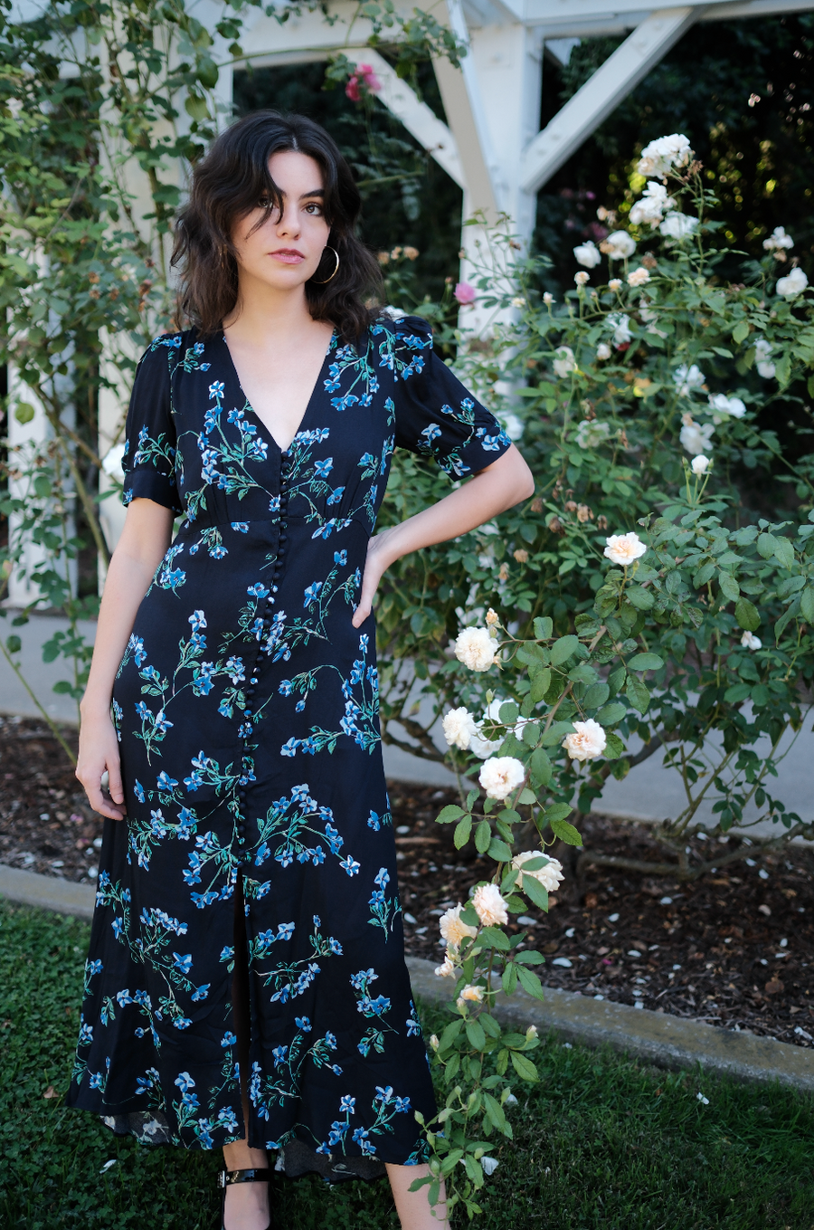 Daliya Dress in Midnight Sky Floral