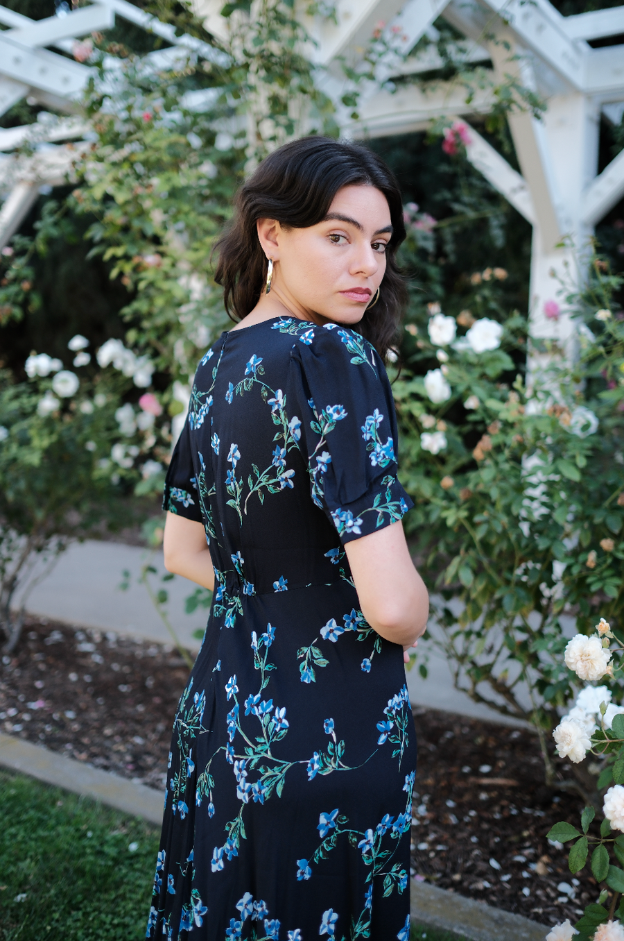 Daliya Dress in Midnight Sky Floral